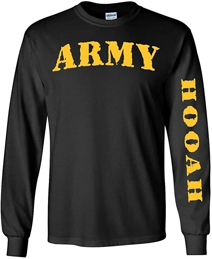 U.S. Army Hooah Long Sleeve T-Shirt Black - Image 1 of 1