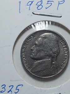 1985-P Jefferson Nickelschritte auf Monticello Reverse - Bild 1 von 2