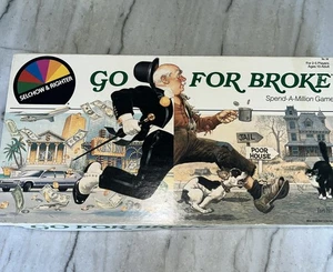 Vintage 1985 "GO FOR BROKE" Selchow & Righter RICHES 2 RAGS BOARD GAME COMPLETE - Picture 1 of 9