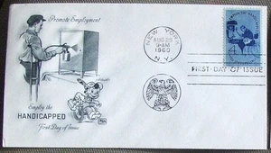 US FDC 4¢ SC #1155 EMPLOY the PHYSICALLY HANDICAPPED, NY 1960. Artmaster - Picture 1 of 1