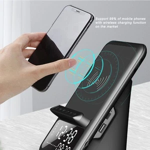 Alarm Clock Charger Fast Multi Functional Speaker Clock With Wirel SPC - Zdjęcie 1 z 12