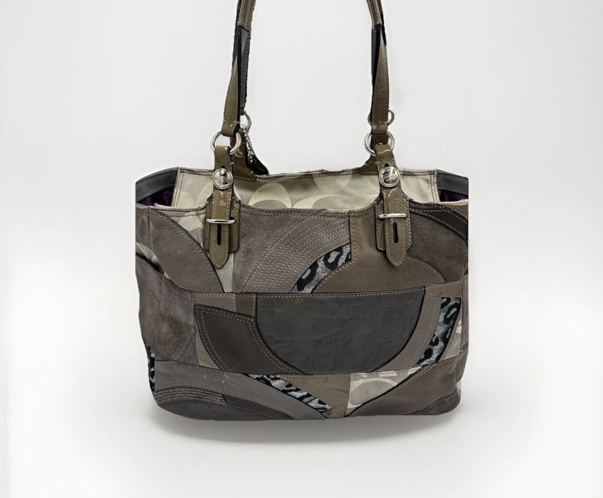 Coach Patchwork Shoulder Bag Patent Bags & Handbags for Women for