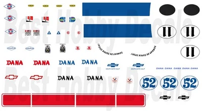 #11 y #52 1967 Lola T70 DANA Chevrolet Can Am 1/64 - Calcomanía de auto ranura escala HO  Foto 1 de 2