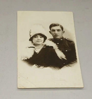 POSTAL FOTO REAL ORIGINAL DE PRINCIPIOS DE 1900 RPPC MUJER Y HOMBRE AFROAMERICANOS Foto 1 de 3