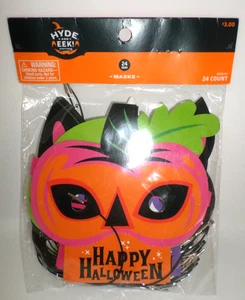 Hyde and Eek Happy Halloween Paper Mask 24 Count for Party - Picture 1 of 6