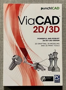 ViaCAD 2D / 3D Powerful and Robust CAD Design Encore punch! Windows MAC DVD-ROM  - Picture 1 of 3