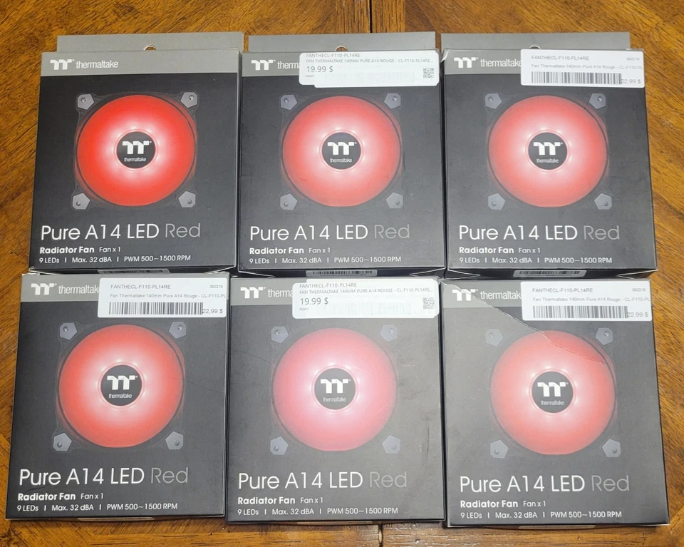 Ventilador radiador Thermaltake Pure A14 LED rojo 140 mm CL-F110-PL14RE-B Foto 1 de 3