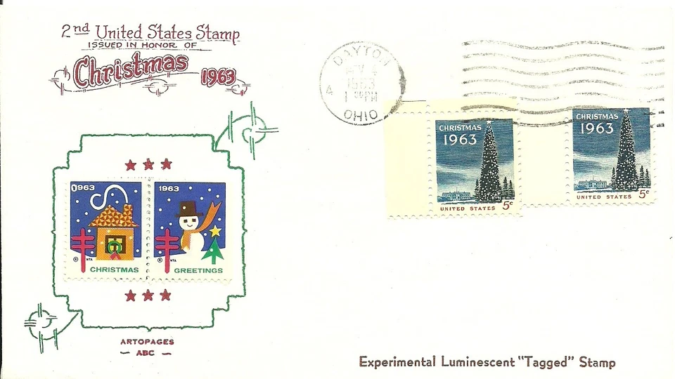 FDC 1240-40a - 5¢ National Christmas Tree - 11/4/63 - Dayton, OH - Artopages - Image 1 of 1