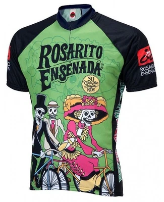Camiseta masculina de ciclismo Rosarito Ensenada Day of the Dead (P, M, L, XL, 2XL, 3XL) - Imagem 1 de 3