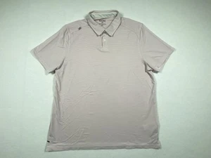 RHONE Polo Shirt Men's L Red Dotted Performance Golf Stretch Preppy Commuter - Picture 1 of 13