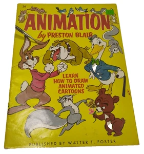 VTG Learn How To Draw Animated Cartoons Walter Foster By Animation Preston Blair - Picture 1 of 13