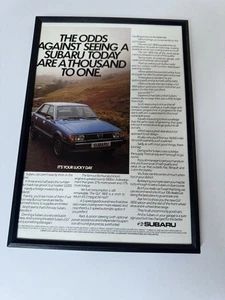 FRAMED Original Subaru GLF 1800 Saloon Magazine Advert Poster Man Cave Retro - Picture 1 of 1