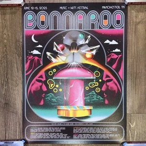 2025 Bonnaroo Music Festival 18x24 Liorzh Poster Hozier Luke Combs Dom Dolla - Picture 1 of 5