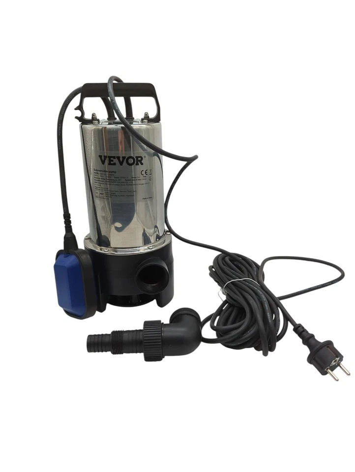 Vevor Tauchpumpe 1100W elektrisch Schmutzwasserpumpe Garten Brunnen Teich