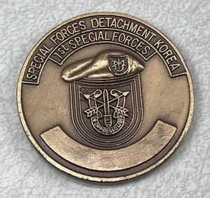 Airborne Special Forces Detachment Korea 1st Special Forces Challenge Coin - Bild 1 von 4