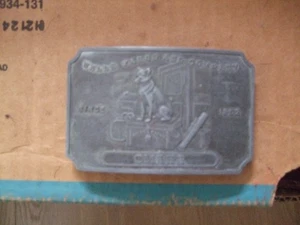 Vintage Wells Fargo And Company Omaha Since 1852 - Messing Metall Gürtelschnalle - Bild 1 von 3