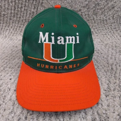 Vintage Miami Hurricanes Hat Snapback Twins Enterprise Adult One Size Canes EUC - Image 1 of 4