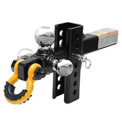  51003 Trailer Hitch Tri Ball Mount with Hook Pin Rotatable Shackle and Shank - Image 1 of 4