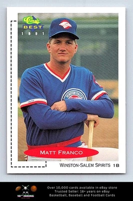 1991 Classic Best #134 Matt Franco - Image 1 of 2