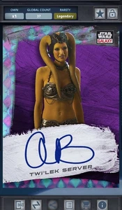 Star Wars Card Trader Andrea Bartlow as Twi'lek Server Legendary 37cc - Picture 1 of 3
