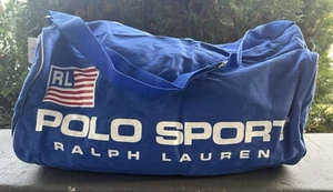 Vintage Ralph Lauren Polo Sport Logo Blau Duffle Bag Neu (1993) 21” - Bild 1 von 11