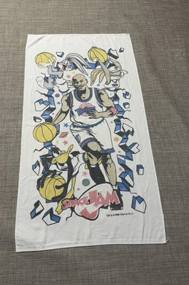 Редкое винтажное полотенце 90-х Space Jam Michael Jordan Looney Tunes Bugs Bunny Daffy 1996 - Изображение 1 из 4
