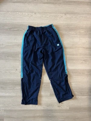 Pantalones deportivos Wilson vintage para hombre medio azul verde azulado cremallera al tobillo Y2K retro  Foto 1 de 4