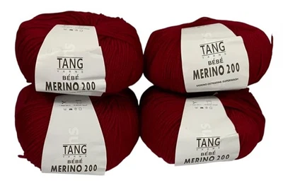 8-Tang hilo lana merino 200 bolas rojo extra fino superlavado 1,8 OZ cada una Foto 1 de 2