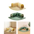 Cat Tunnel Bed Pet Tunnel Playing Hut with Removable Washable Mat for Hamster