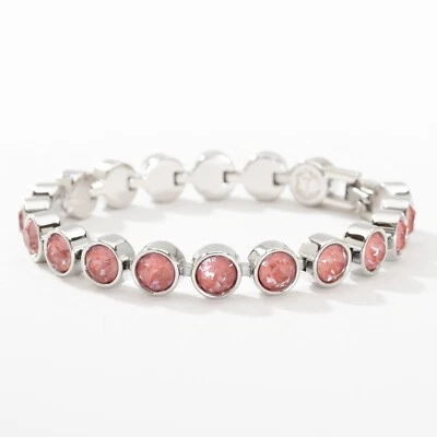 Pulseira Touchstone Crystals da Swarovski MAROON ICE chapeamento de ródio 7 1/4"" - Imagem 1 de 2