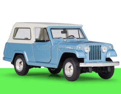 WELLY 1:24 1967 Jeepster Commando Station Wagon Model Diecast Metal Car - Image 1 of 4