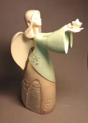 Estatuilla Enesco Foundations 2009 estrellas de ángel de duelo brillo 9,5 pulgadas Foto 1 de 3