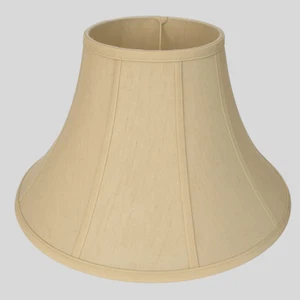 Vintage Style Cream Silk Effect Fabric Bell Shape Table Lamp & Floor Lamps Shade - Picture 1 of 11