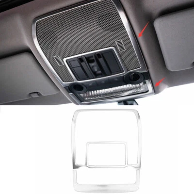 For BMW X5 X6 E71 2009-2013 Silver Steel Inner Front Reading Light Cover Trim 1* - Image 1 of 4