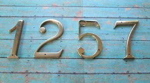 Large 4 5/8" Brass House Numbers 1, 2, 5, 7 - Picture 1 of 5