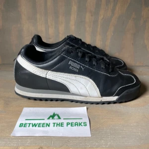 Puma Unisex Niños 1C Roma Basic PS Zapatilla Deportiva Negro Blanco Entrenadores Cuero  - Imagen 1 de 9