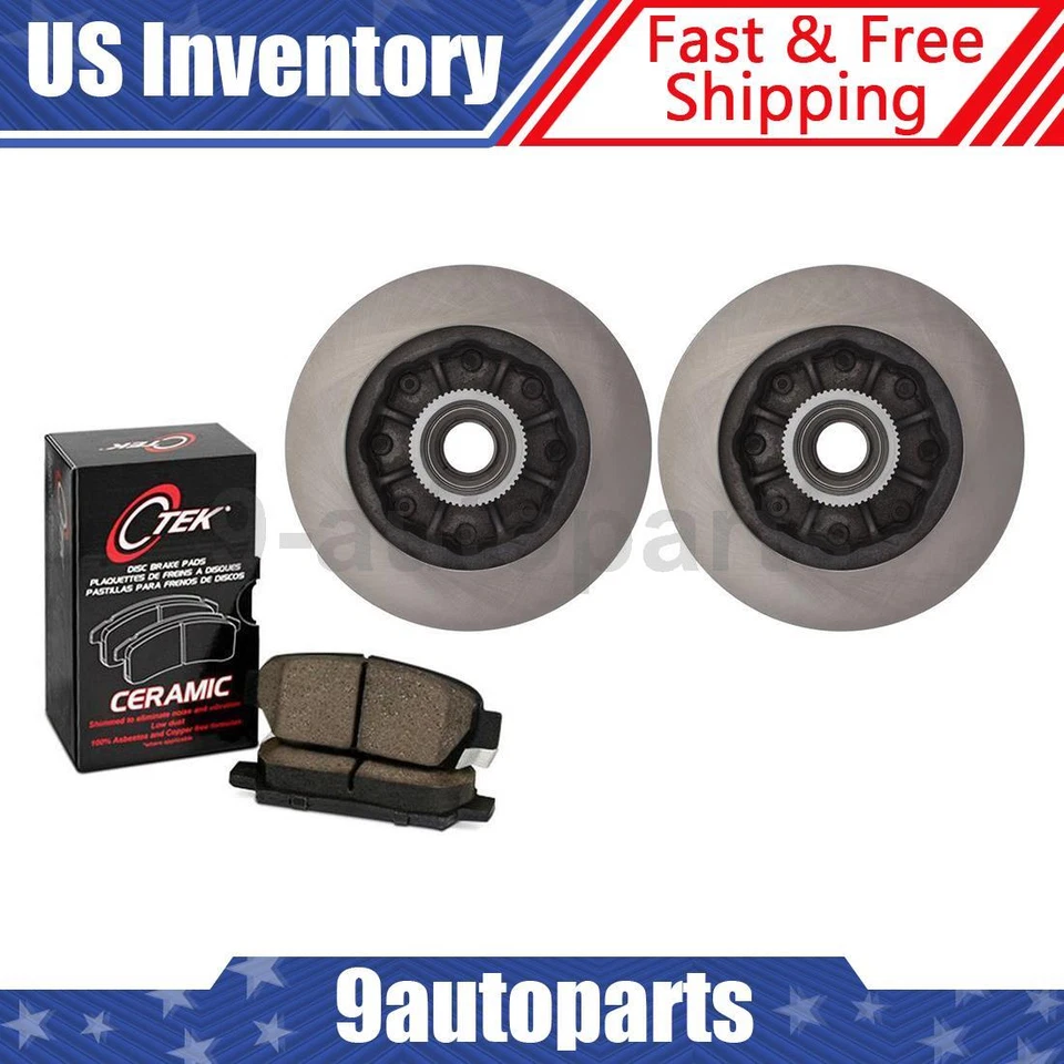 Rotores de freno de disco delanteros antivibración + pastillas de freno de cerámica para Chevrolet G30 1996 Foto 1 de 4