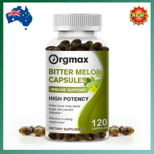 120pcs Natural Bitter Melon Extract Capsules Help Lower Blood Sugar Weight Lose - Picture 1 of 9