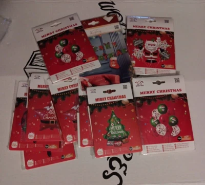 32 Pc Set   11 pc Large Mylar Christmas Party Balloon 20 pc Latex & 1 Banner - Image 1 of 4