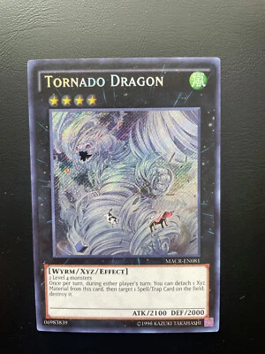 Yugioh Tornado Dragon MACR-EN081 Secret Rare Unlimited Edition Damaged - Image 1 of 2