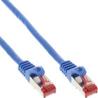 5x InLine Patchkabel, S/FTP (PiMf), Cat.6, 250MHz, PVC, CCA, blau, 0,25m