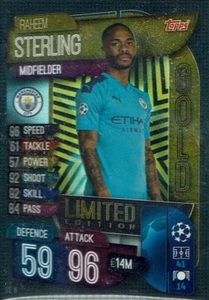 Topps Match Attax Champions League 19/20 Karte LE 8 Raheem Sterling LE8 - Bild 1 von 1