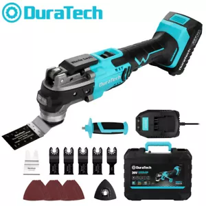 DURATECH 20V Cordless Oscillating Tool Set 3° Oscillation Angle 6 Variable Speed - Picture 1 of 14