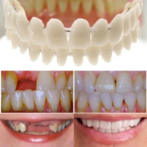 False Snap On Bottom/Upper Lower False Teeth Dental Veneers Dentures Fake Tooth - Picture 1 of 19