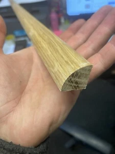 OAK Solid Hardwood QUADRANT Corner Perimeter Edging beading Strip 1.2meter 19mm - Picture 1 of 3