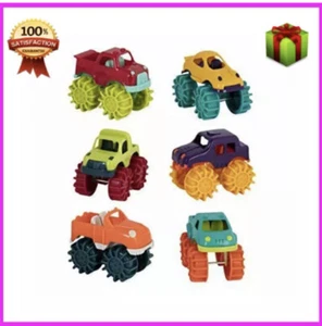 Battat Mini Monstertrucks - 6er Set Mini Trucks für Kleinkinder in Aufbewahrungstasche... - Bild 1 von 5
