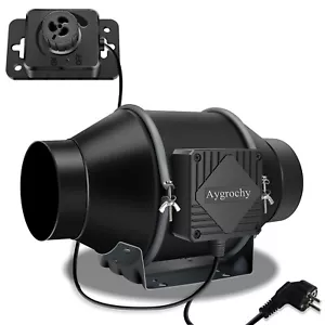 Aygrochy 100mm Rohrventilator Abluftventilator Regelbar mit EC-Motor Rohrlüfter - Bild 1 von 12