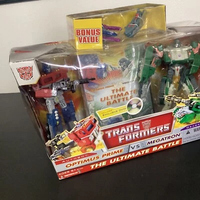 Transformers The Ultimate Battle Optimus Prime vs Megatron NEW w/Bonus - Image 1 of 4