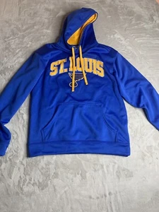 St Louis Blues Polyester Hoodie NHL Licensed Size Medium 38/40 - Picture 1 of 9