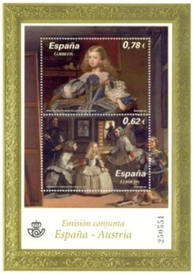 España Spain HB Emisión Conjunta 2009 España-Austria  Pintura Las Meninas MNH - Picture 1 of 1